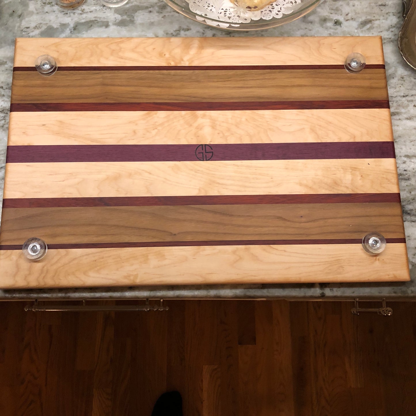Cutting Board – Maple/Walnut/Paduk/Purple Heart