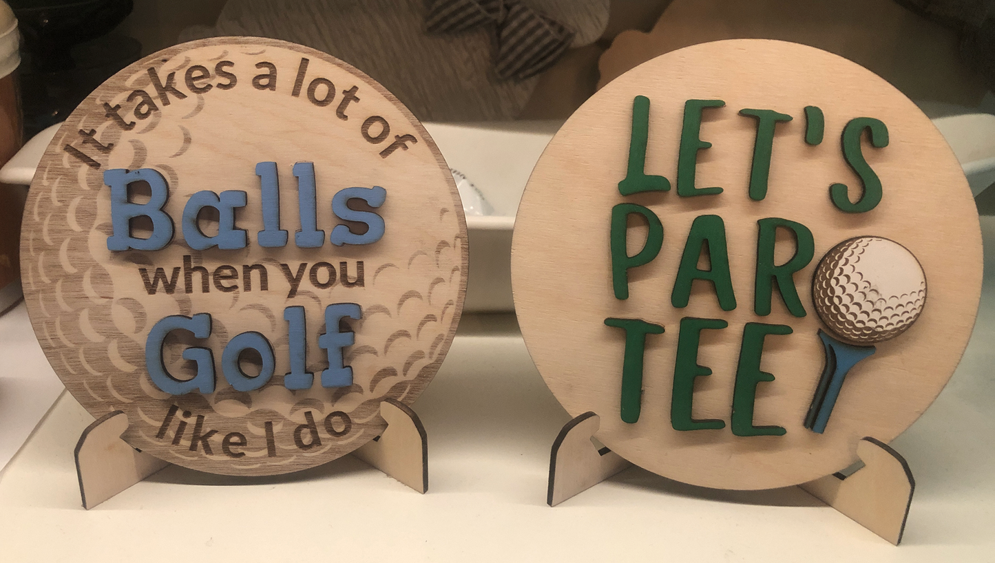 Shelf Signs - Golf Theme