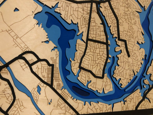Custom Multi-Layer Bathymetric Maps