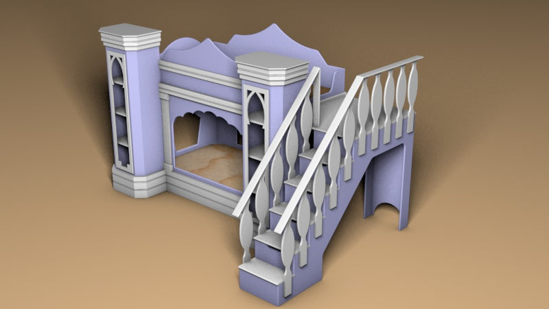 Arabian Nights twin bunk bed 3d model