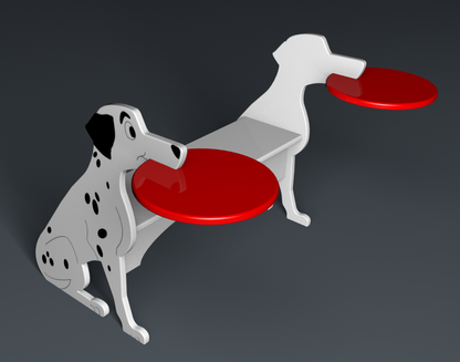 Dalmatian Bench with built-in tables