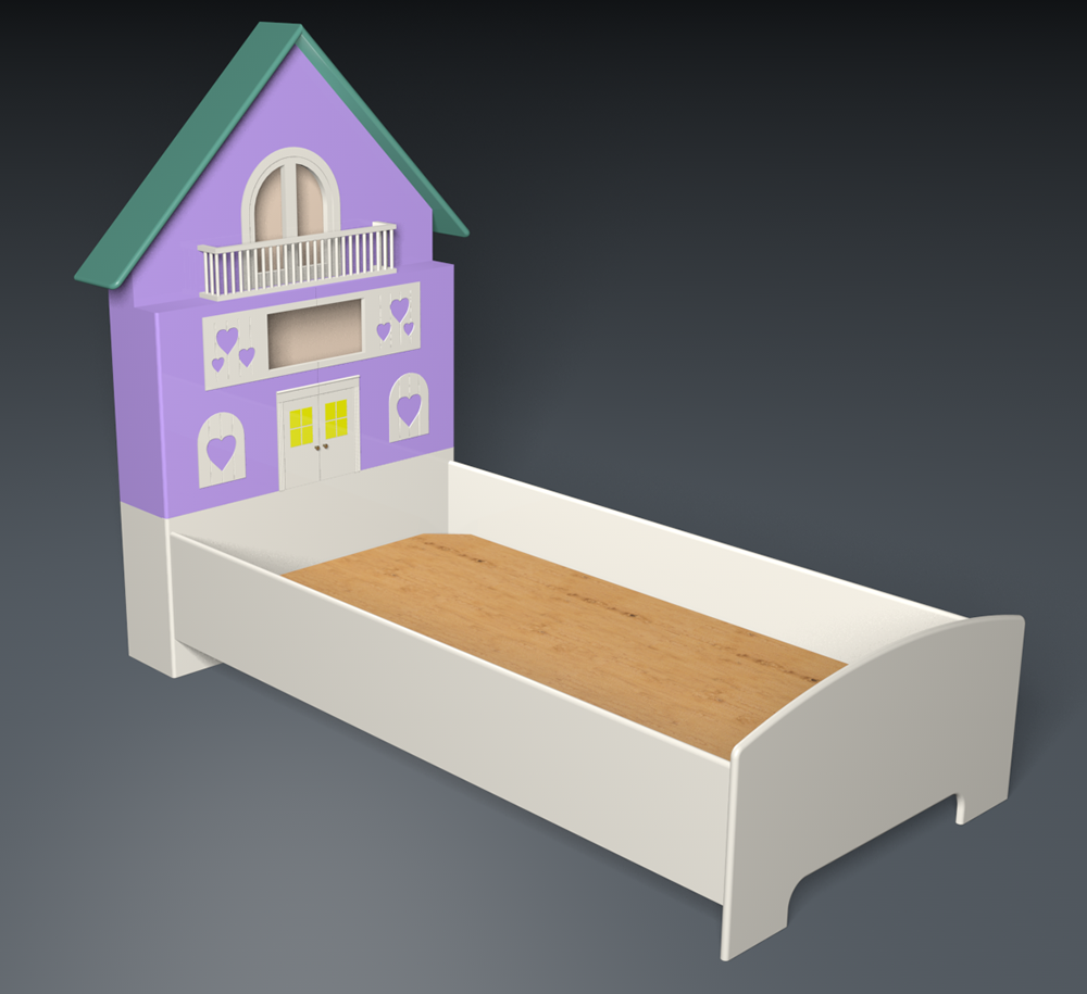 Doll house bed