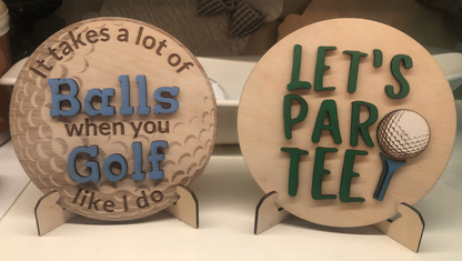 Shelf Signs - Golf Theme