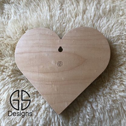 Heart shaped love Notes Message Board back side