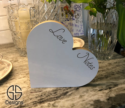 Heart shaped love Notes Message Board