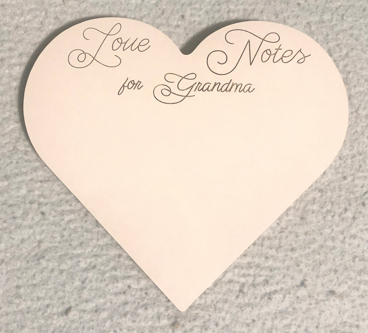 Heart shaped love Notes Message Board for Grandma