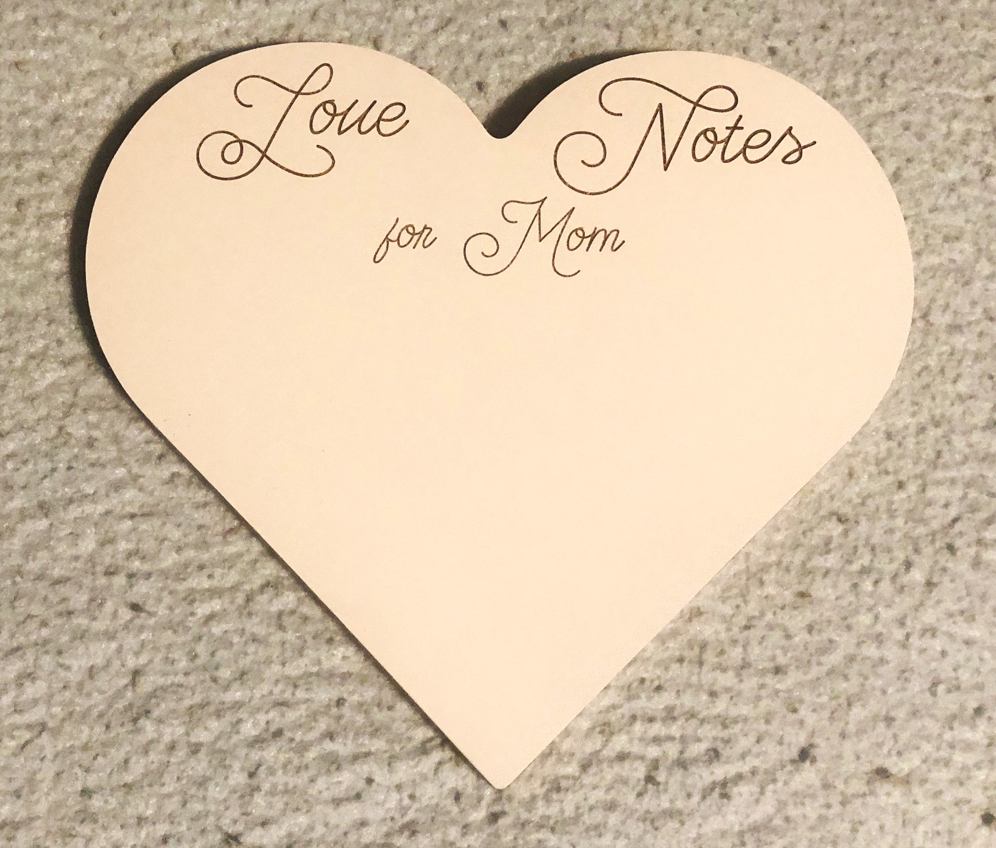 Heart shaped love Notes Message Board for Mom