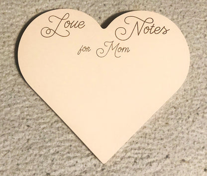 Heart shaped love Notes Message Board for Mom