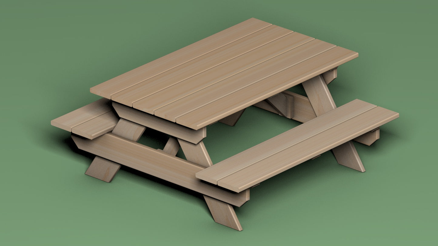Child sized picnic table 3D Model