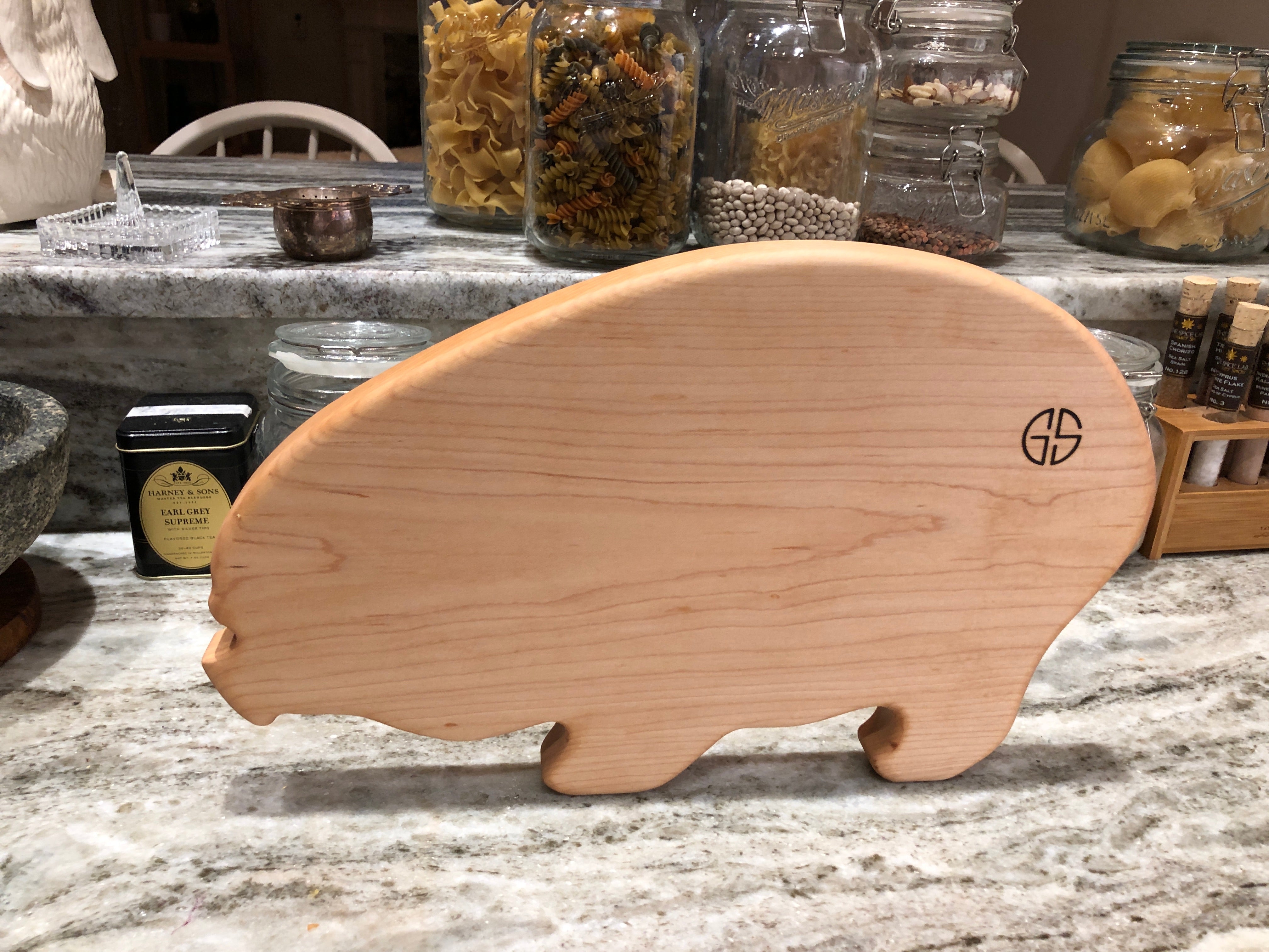 Pig Cutting Board, Pig Kitchen Decor, Wooden Cutting top Board, Chopping Board, Pig Decor, Maple Cutting Board