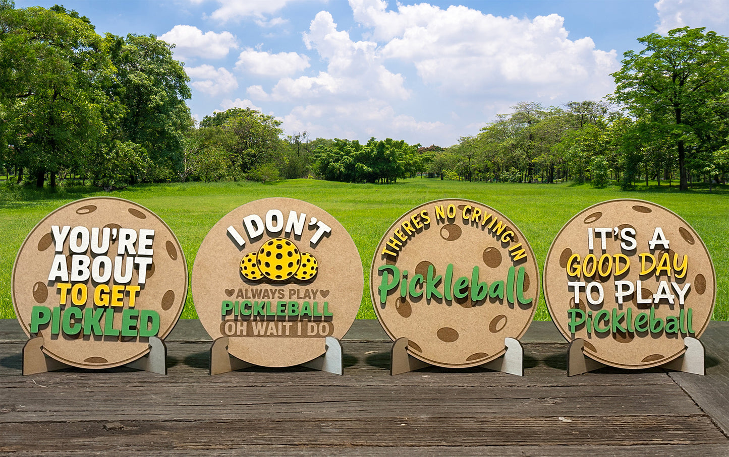 Bookshelf Signs - Pickleball Theme
