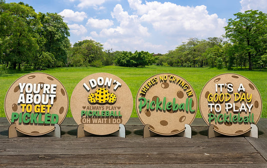 Bookshelf Signs - Pickleball Theme